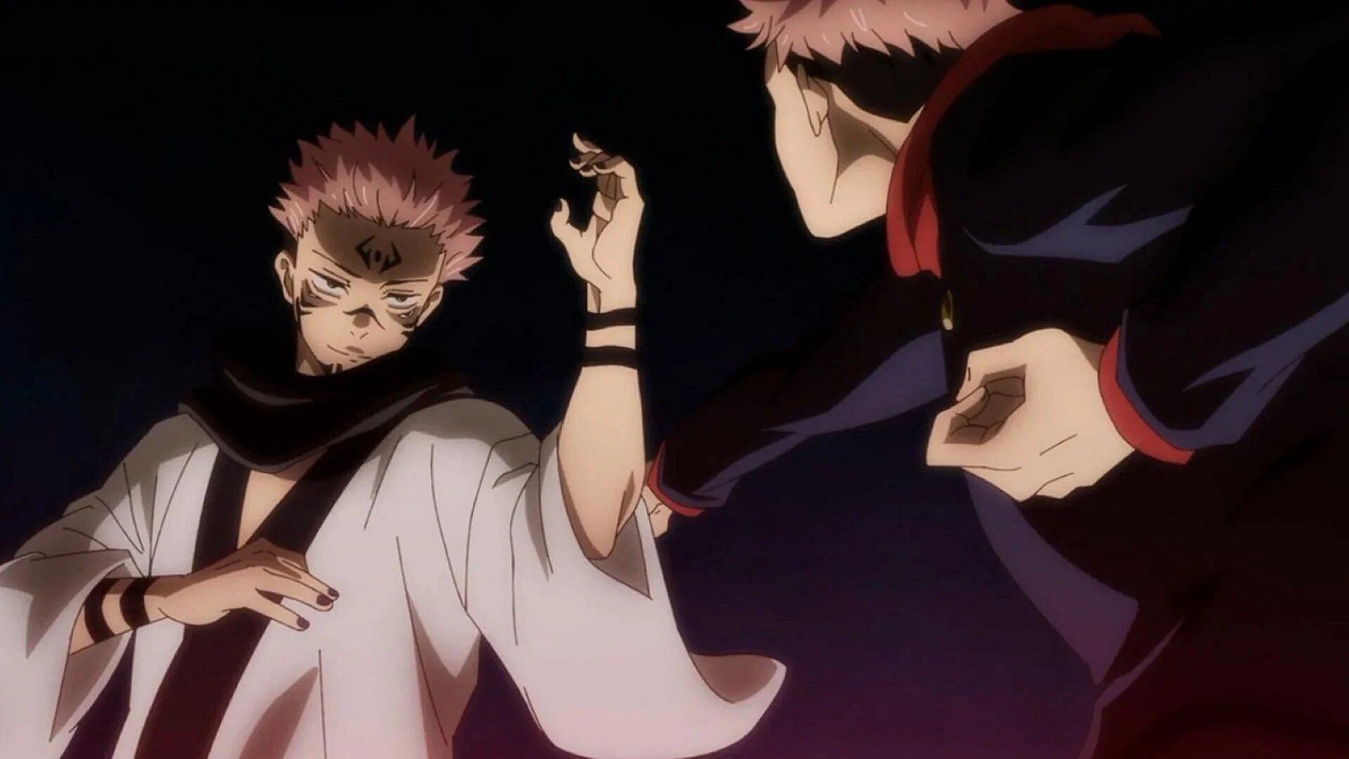 Sukuna and Yuji in the anime (Image via MAPPA).