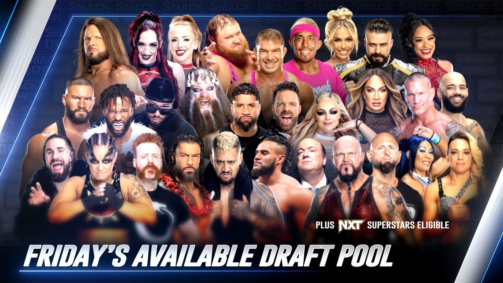 The draft will begin this Friday night on SmackDown.