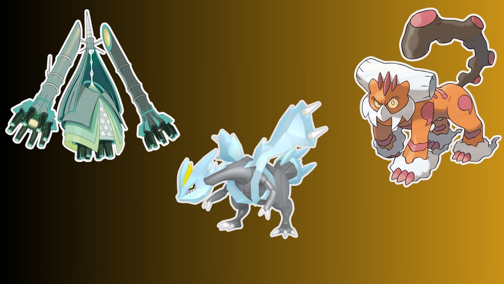 Celesteela, Landorus (Therian), and Kyurem (Image via TPC)