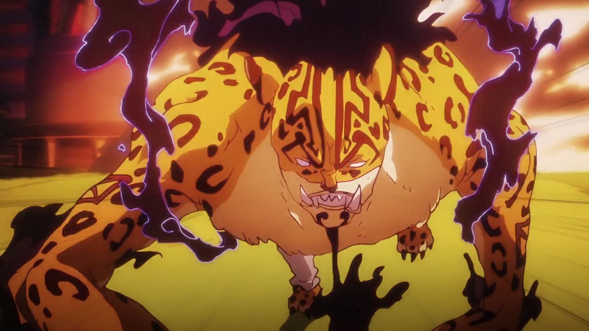 Lucci&#039;s Awakened form as seen in the One Piece episode 1100 (Image via Toei)