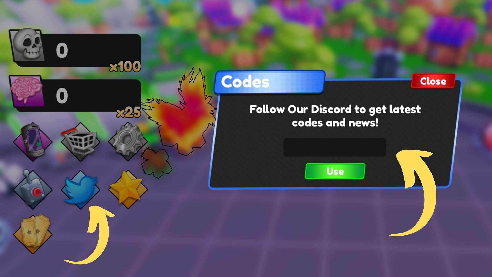 Redeem active codes in Zombie Army Simulator (Image via Roblox)