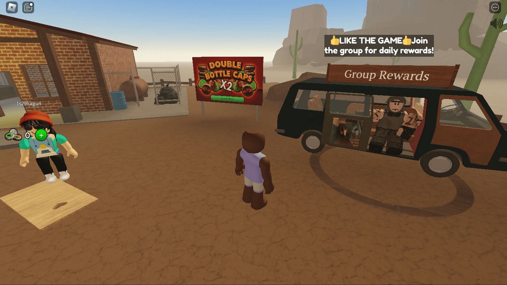 Join A Dusty Trip&#039;s official Roblox group for free rewards (Image via Roblox)