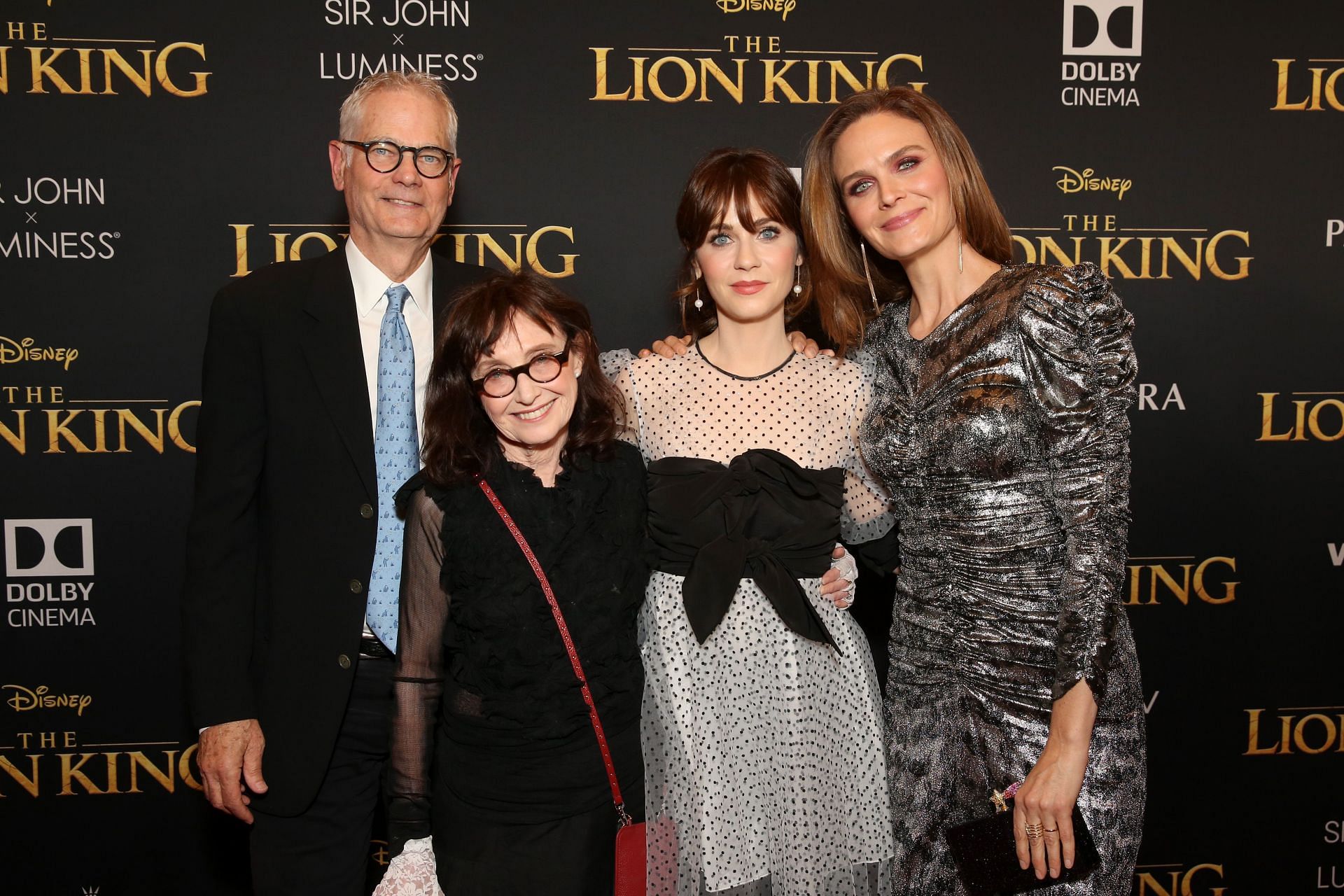 The Deschanel family attend the World Premiere of Disney&#039;s &quot;THE LION KING&quot; at the Dolby Theatre in Hollywood, California. (Image via Getty)