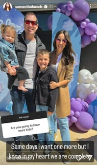 Samantha's response to question about future kids