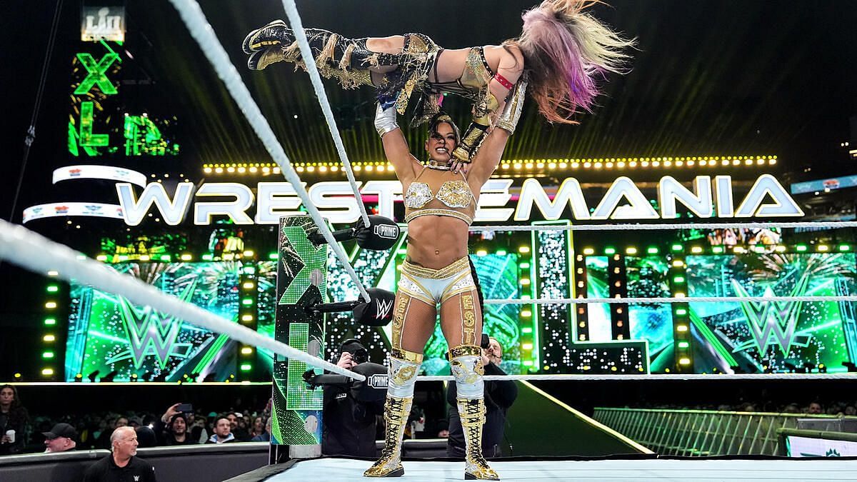 Bianca Belair in action at WrestleMania XL.