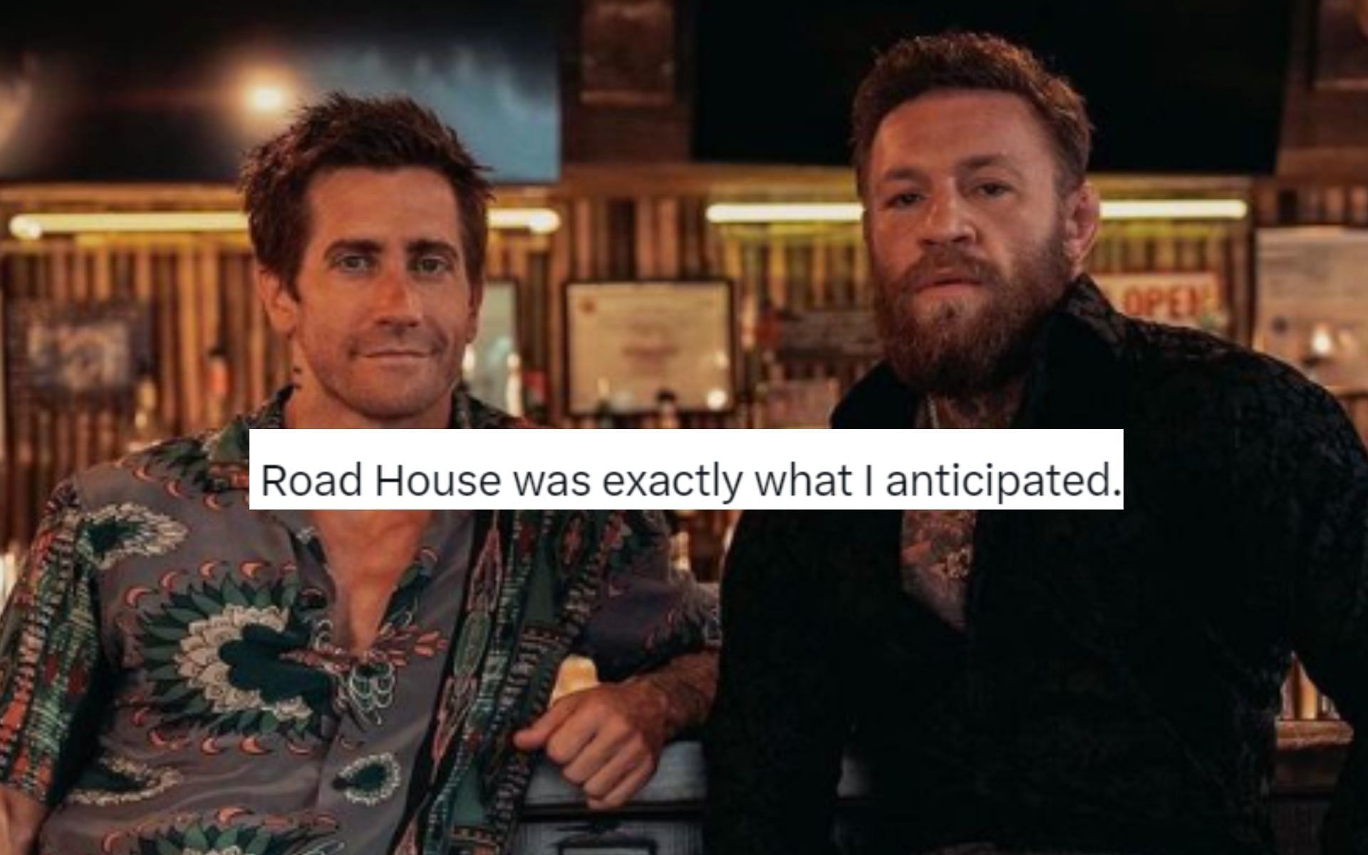 Jake Gyllenhaal and Conor McGregor starred in the remake of Road House. [Image via @roadhousemovie on Instagram]