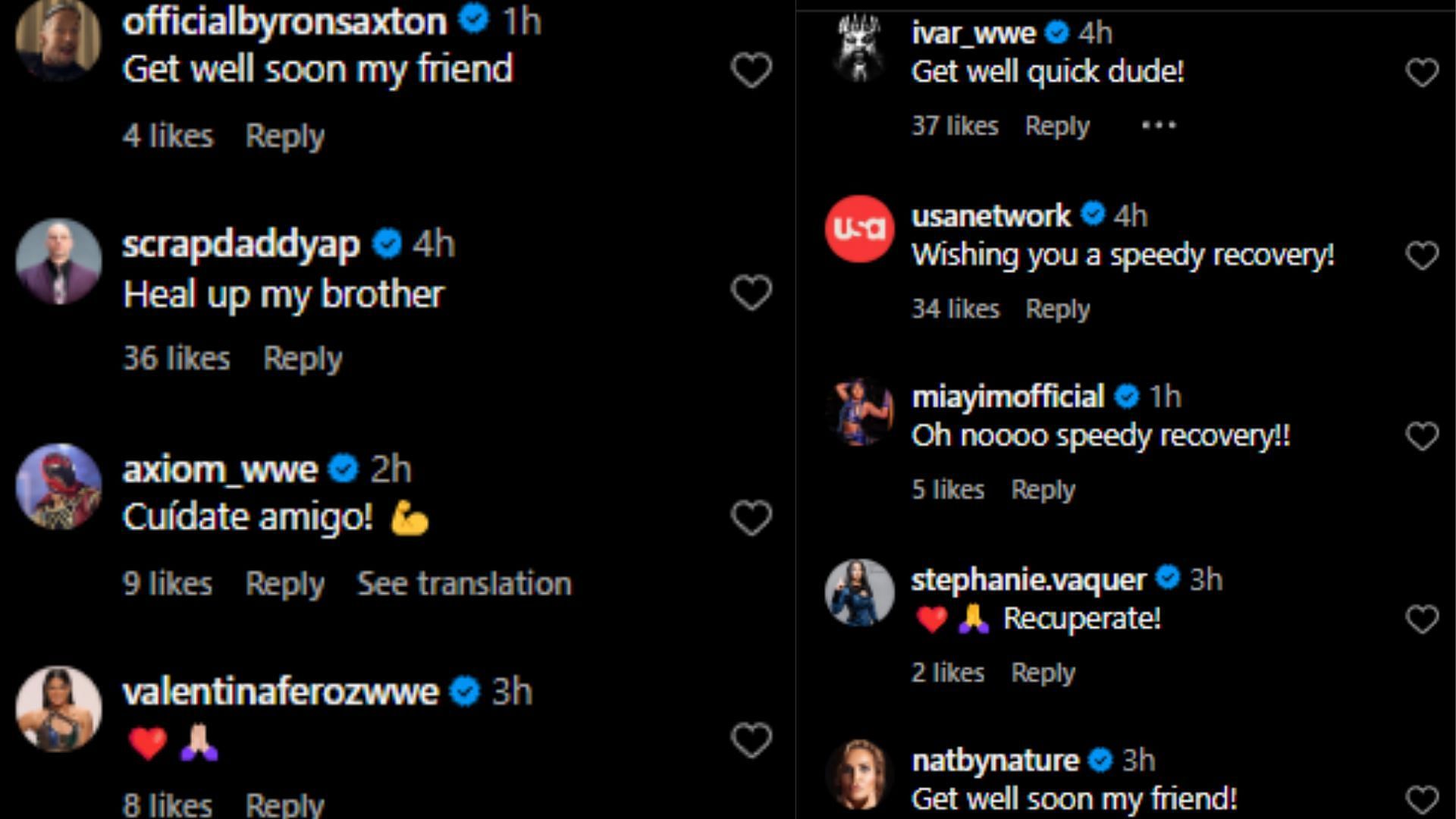 Multiple stars have shared their well wishes with him