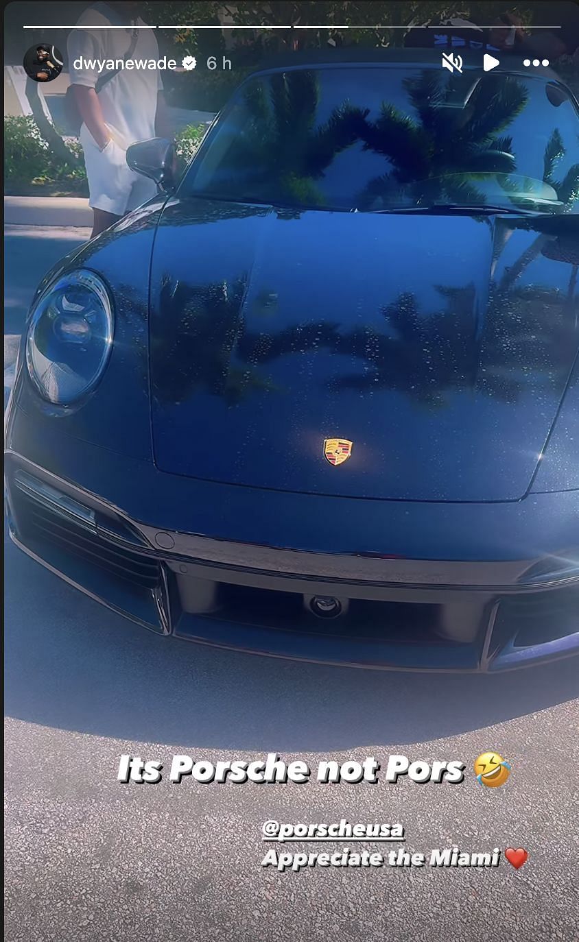 Dwyane Wade showed off his black Porsche 911 Turbo on social media