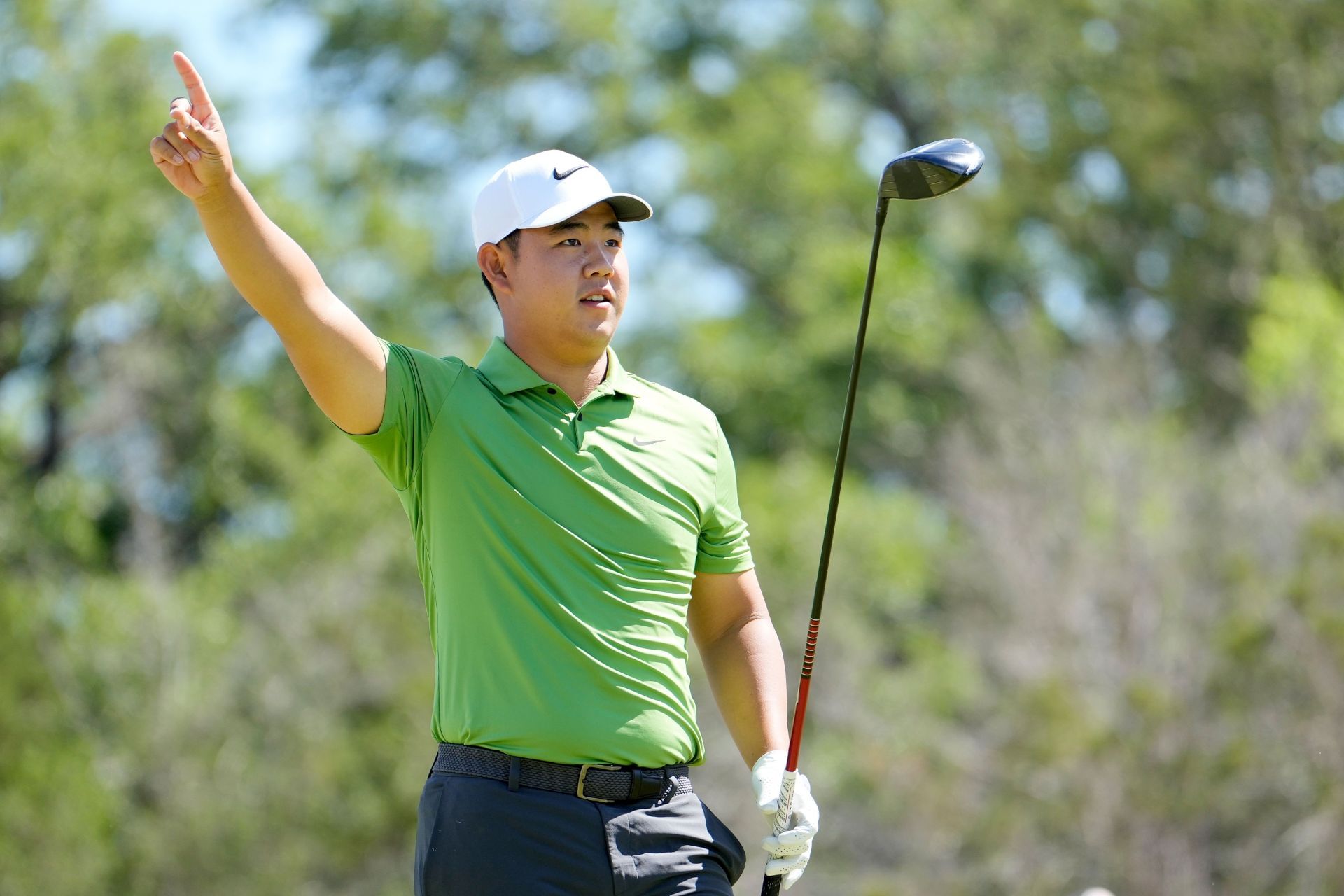 Tom Kim during the Valero Texas Open, Round Two