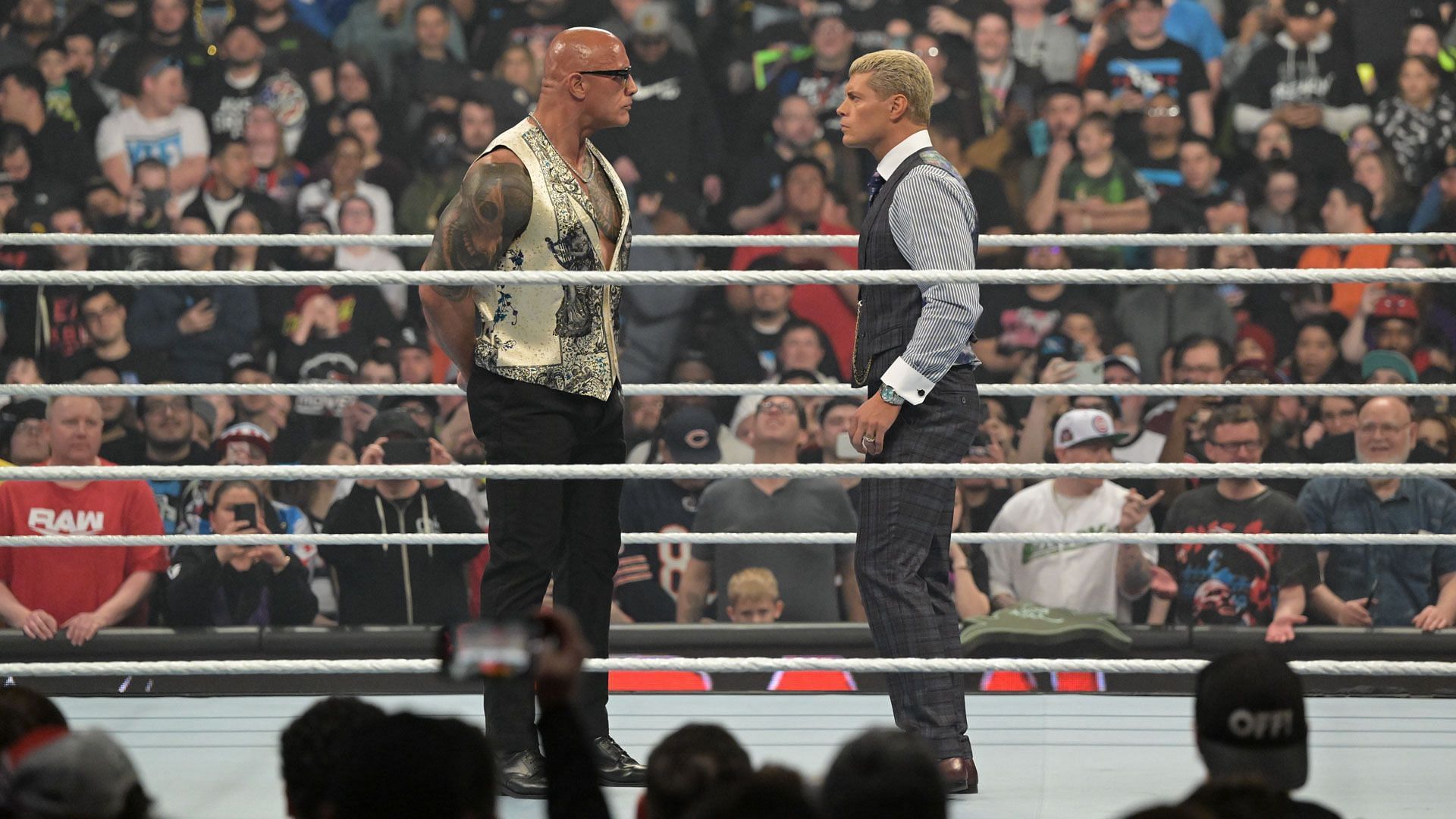 The Rock and Cody Rhodes face off on WWE RAW