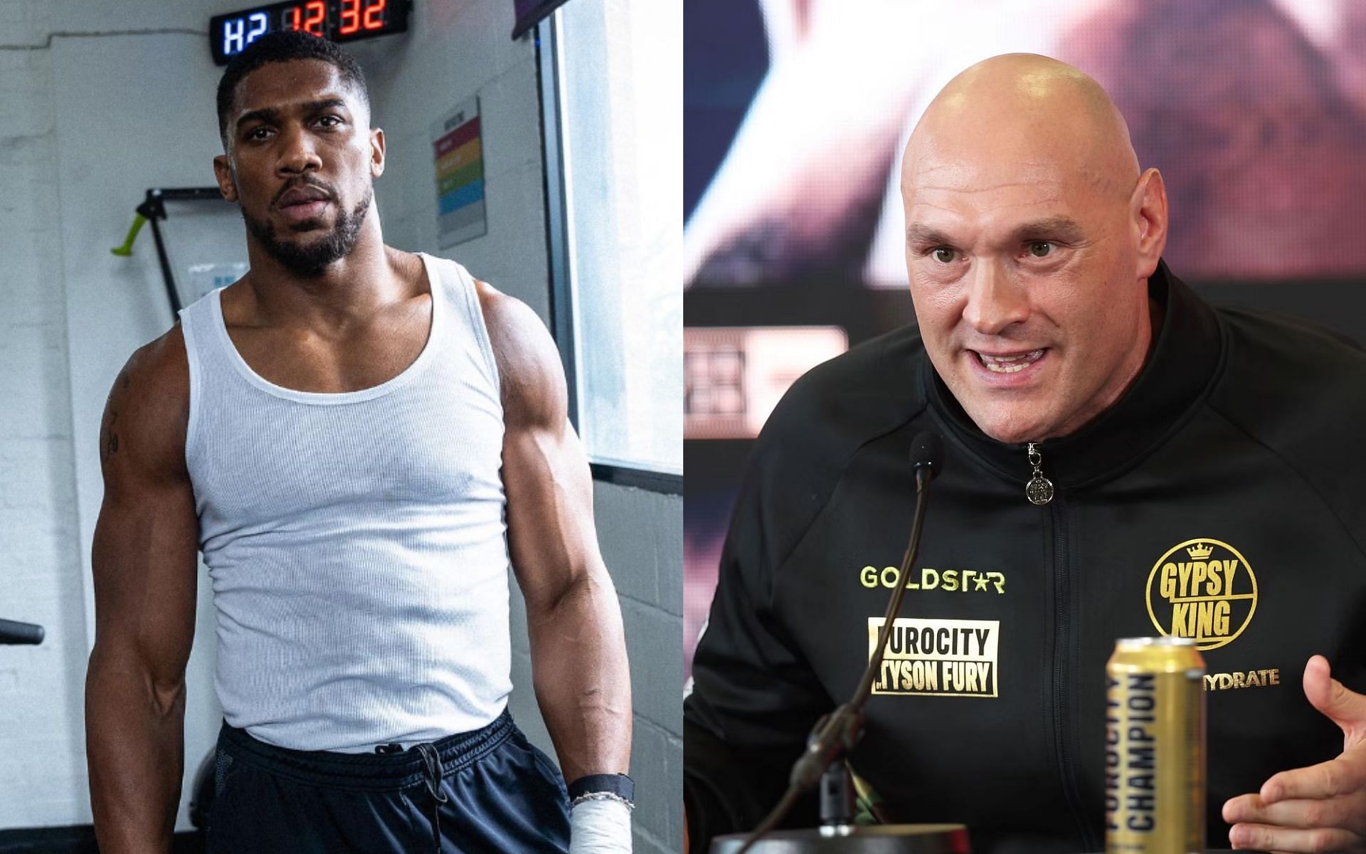 Tyson Fury (right) denies there is &quot;bad blood&quot; between himself and Anthony Joshua (left) [Images Courtesy: @GettyImages, @anthonyjoshua on Instagram]