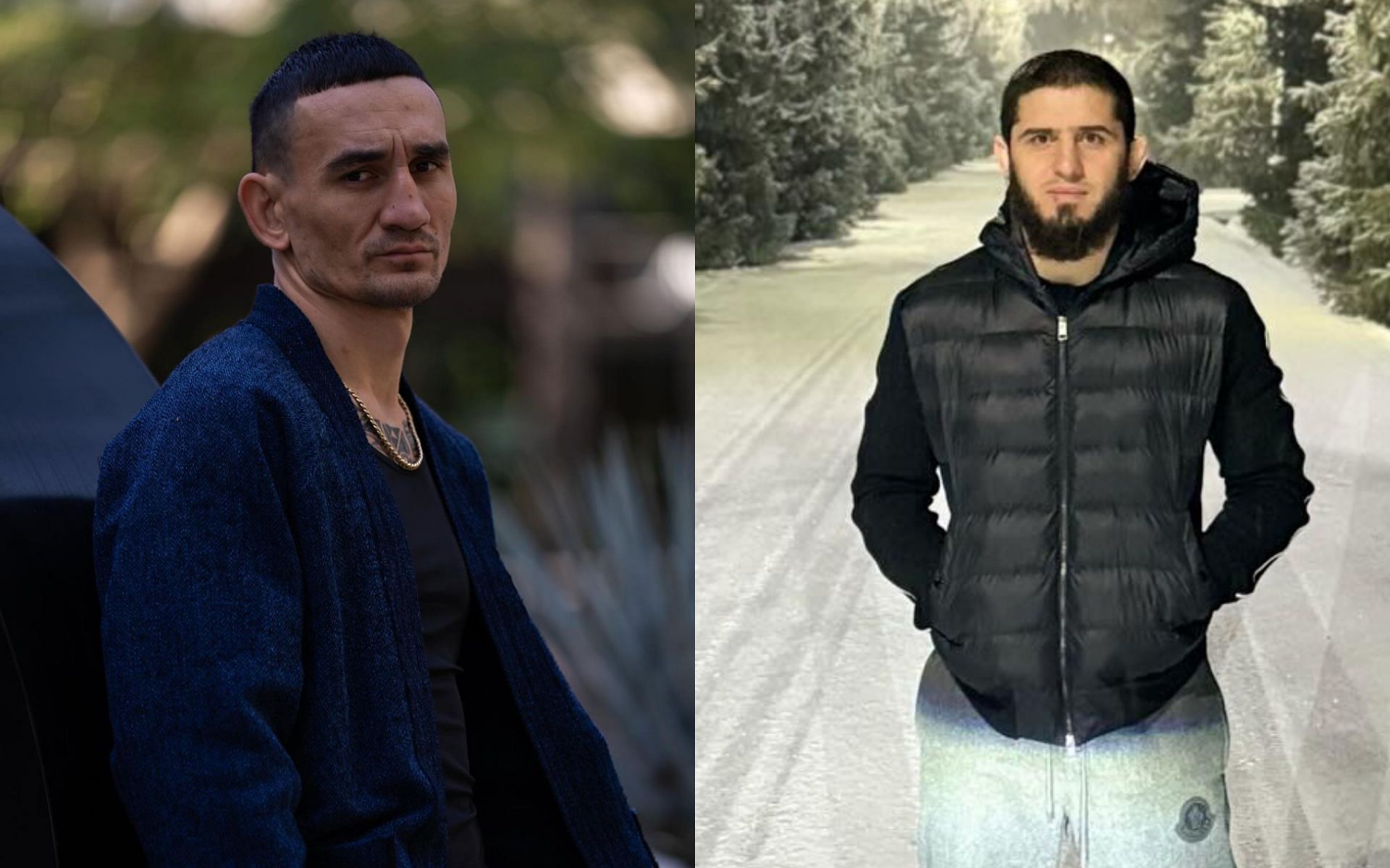 Max Holloway (left) and Islam Makhachev (right) go back-and-forth on social media [Photo Courtesy @blessedmma and @islam_makhachev on Instagram]