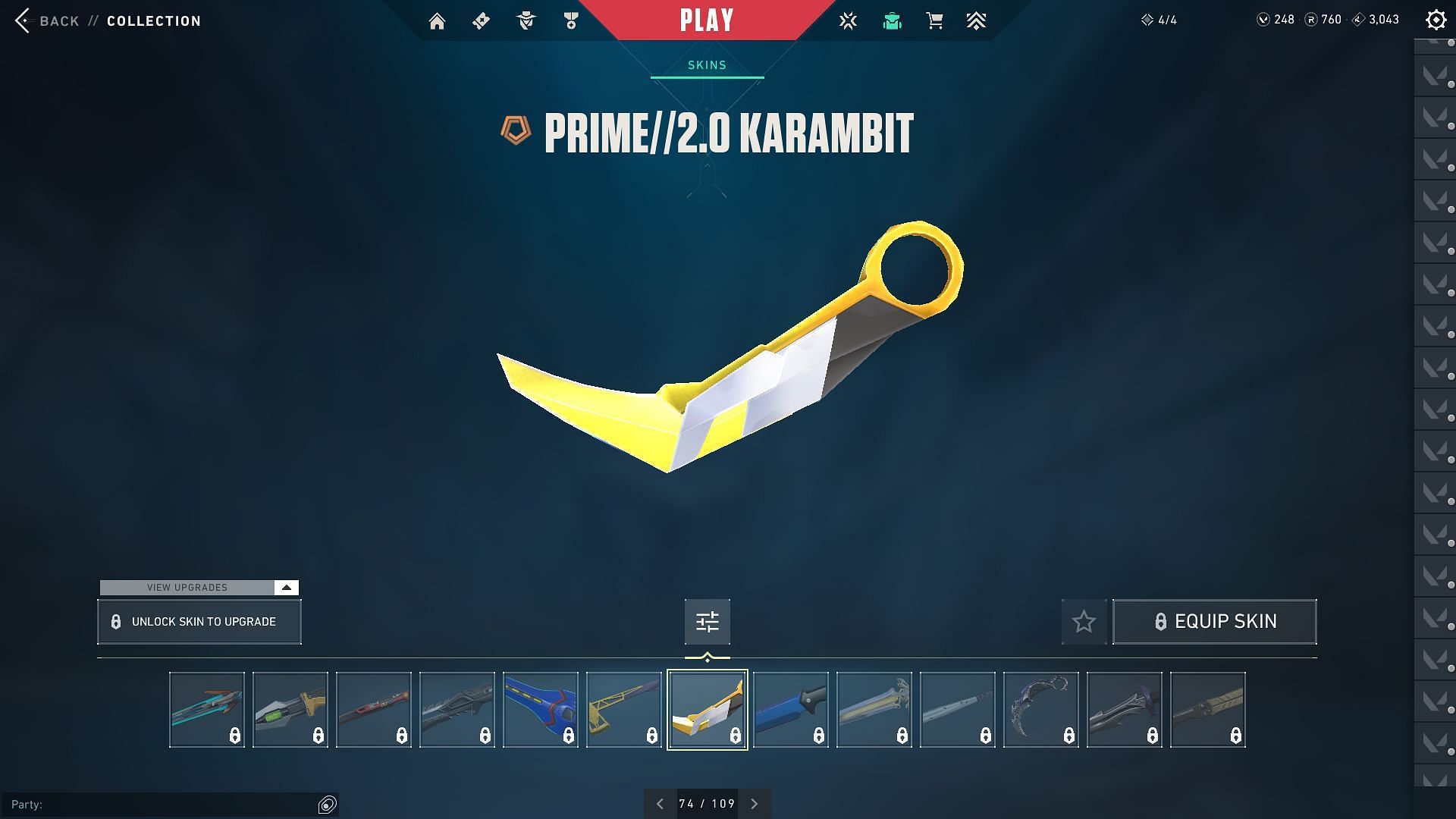 Prime Karambit (Image via Riot Games)