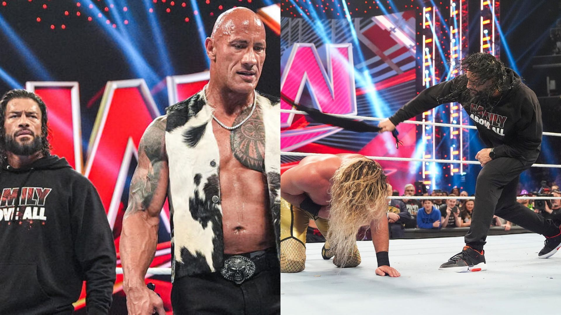 The Rock and Roman Reigns stood tall during the closing moments of RAW