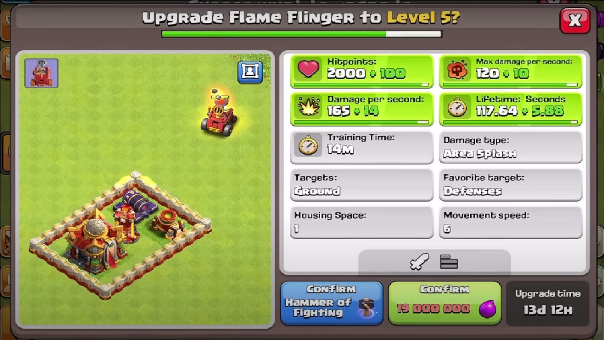 Flame Finger gets a new level in Clash of Clans April 2024 update. (Image via Supercell)