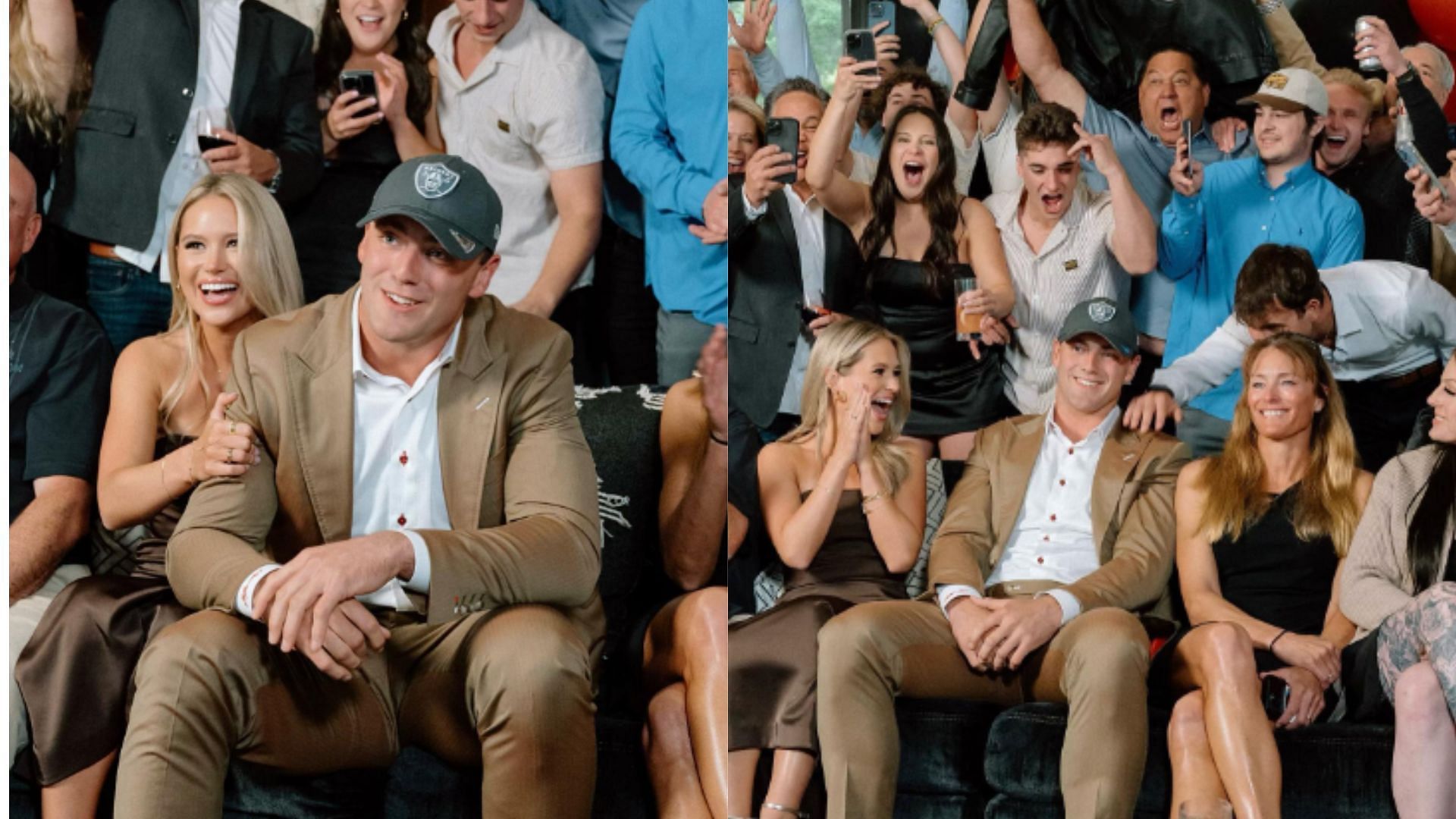 Rose Newell looks on as Brock Bowers was drafted by the Las Vegas Raiders.