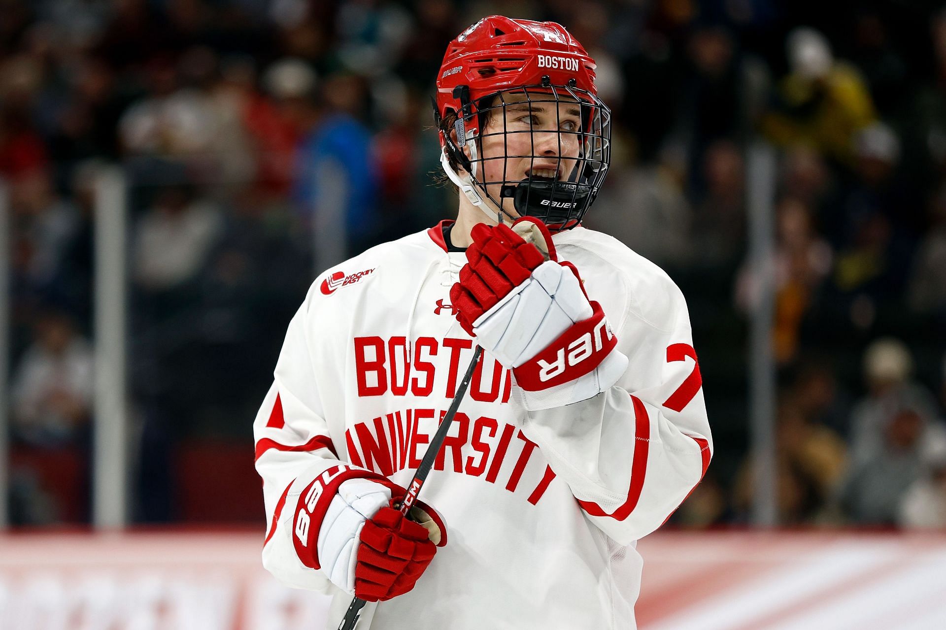 Macklin Celebrini almost gave the Terriers an early lead