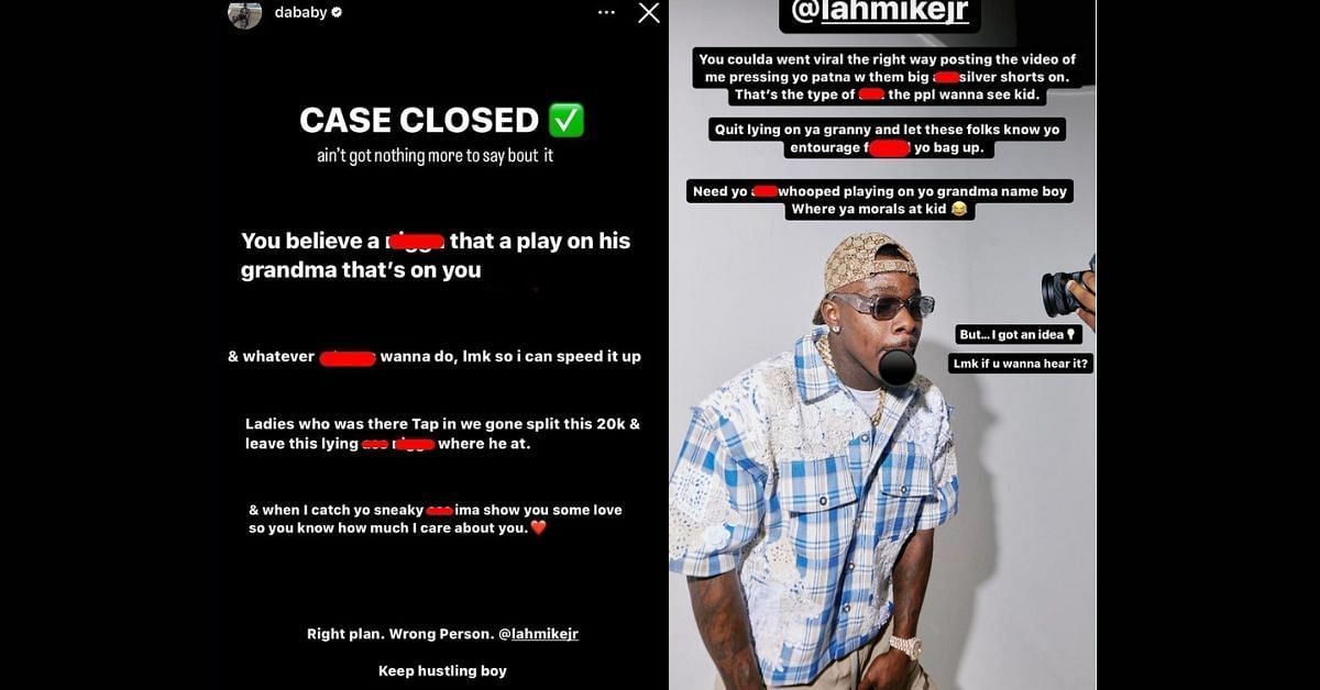 Dababy&#039;s Instagram Story (Image via Instagram/dababy)