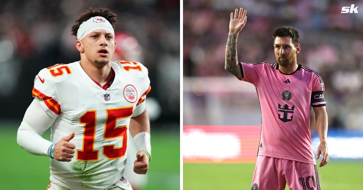 Patrick Mahomes meets up with Lionel Messi