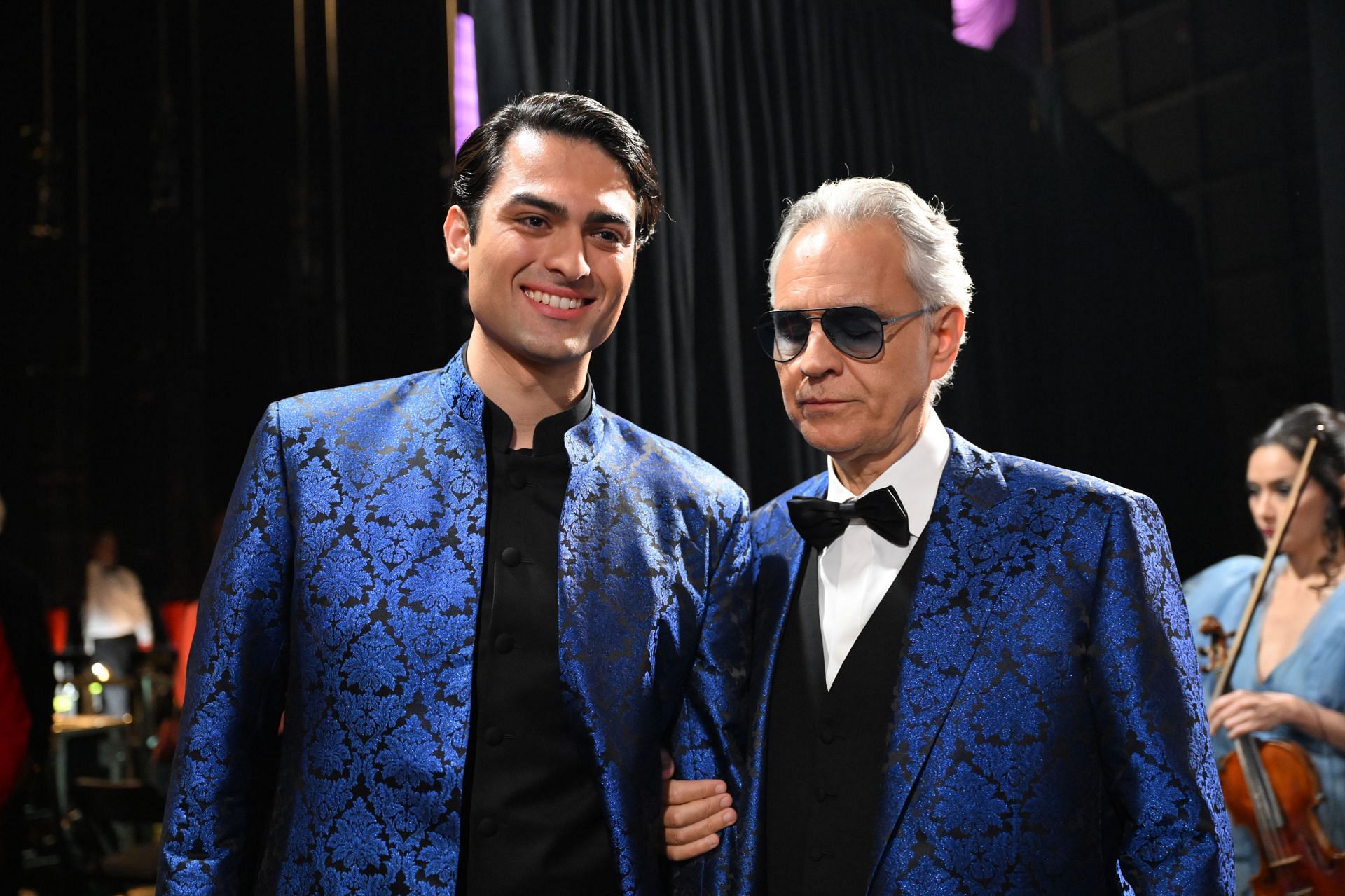 Andrea and Matteo Bocelli At The 96th Annual Academy Awards (Image via Getty/Richard Harbaugh)