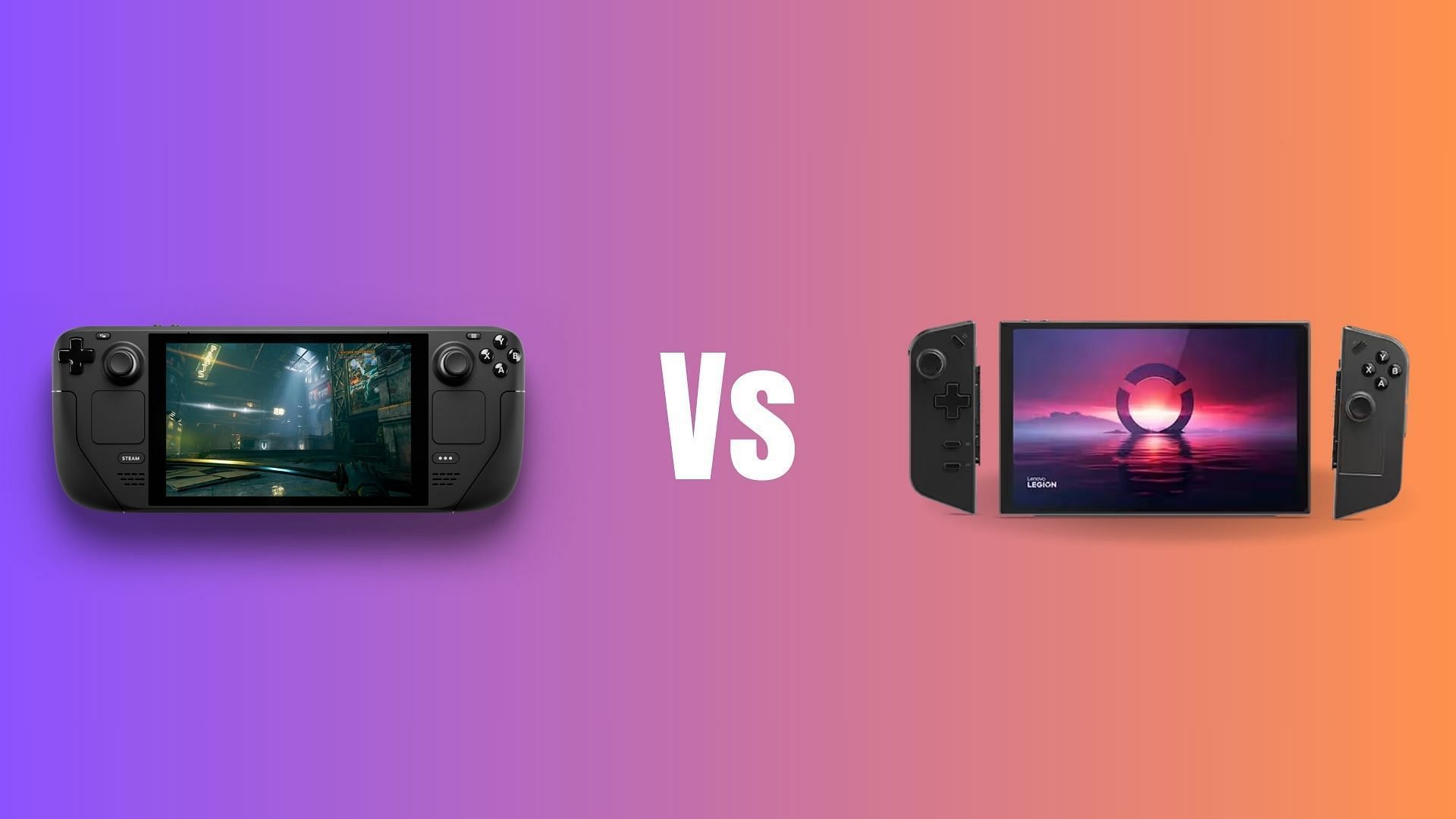 Steam Deck vs Legion Go: Which handheld reigns supreme? (Image via Valve and Lenovo)