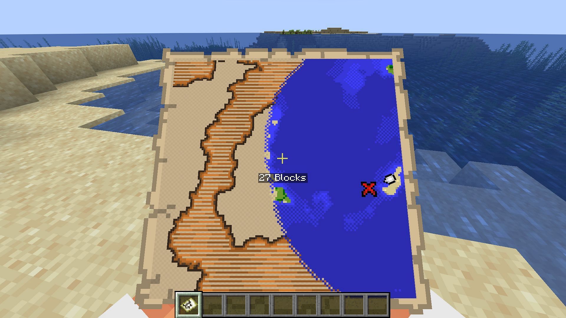 The Better Treasure Maps mod vastly improves buried treasure tracking in Minecraft (Image via Raycoms/CurseForge)