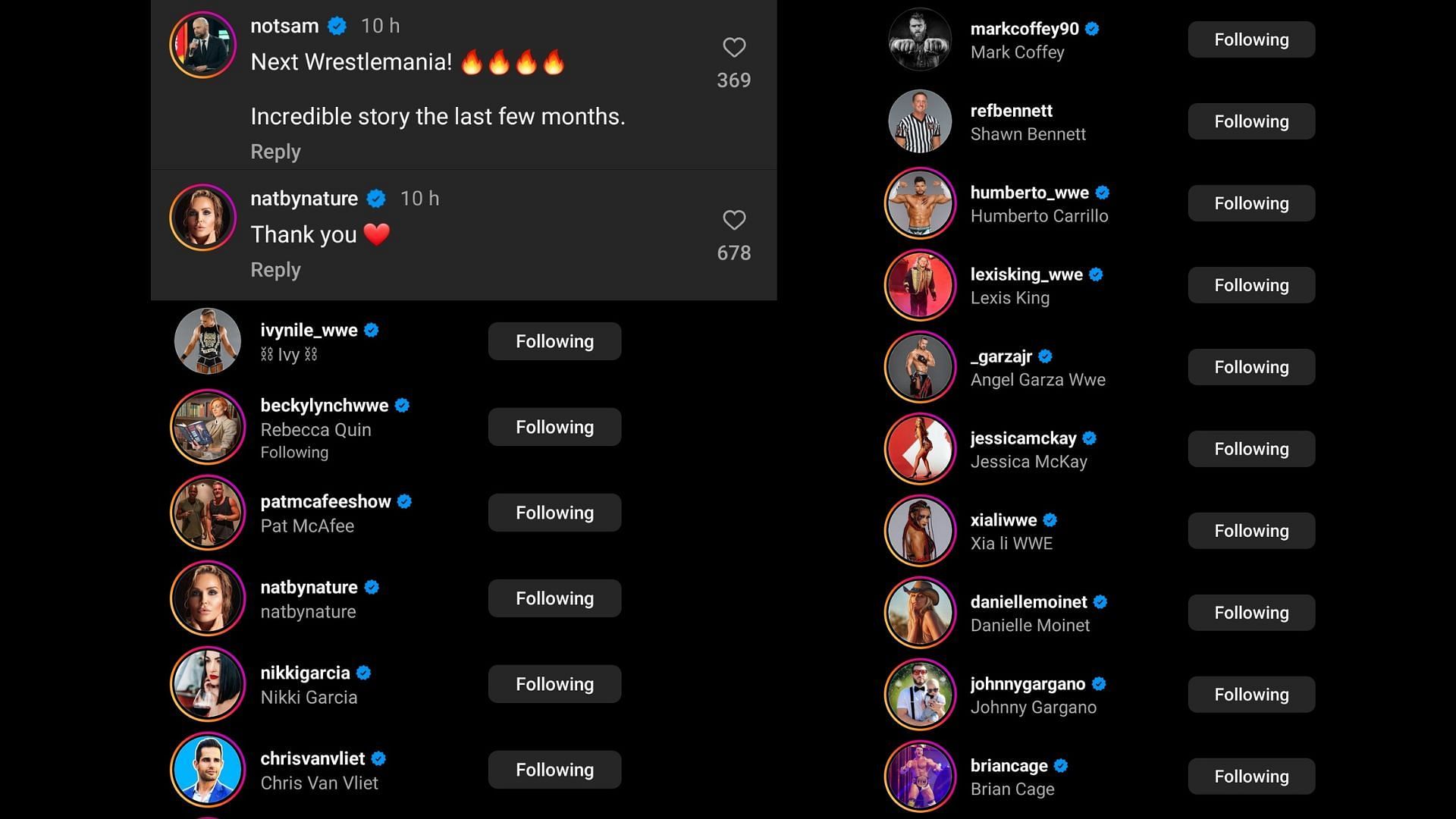 Screenshot of stars&#039; reactions to The Rock&#039;s Instagram post [Image source: the star&#039;s IG handle]