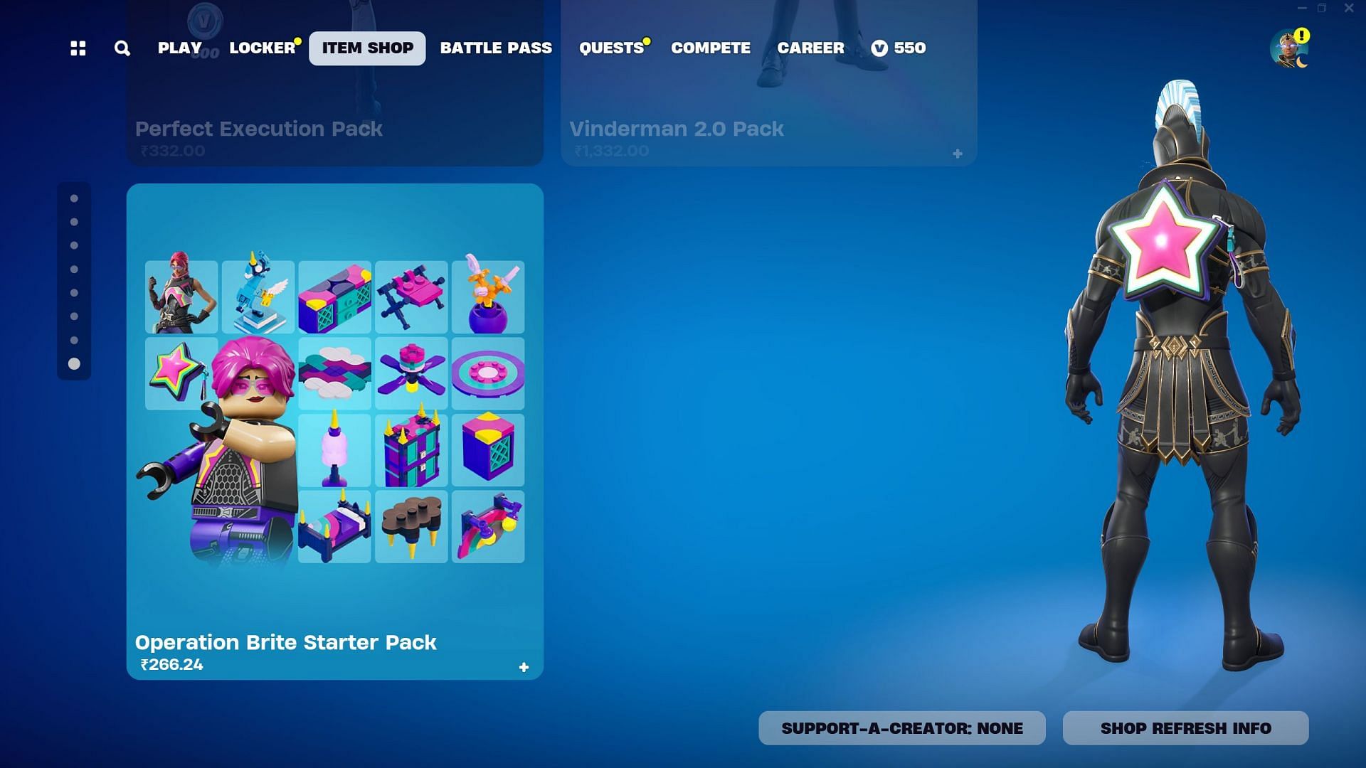 Brite Agent Skin is currently listed in the Item Shop (Image via Epic Games/Fortnite)