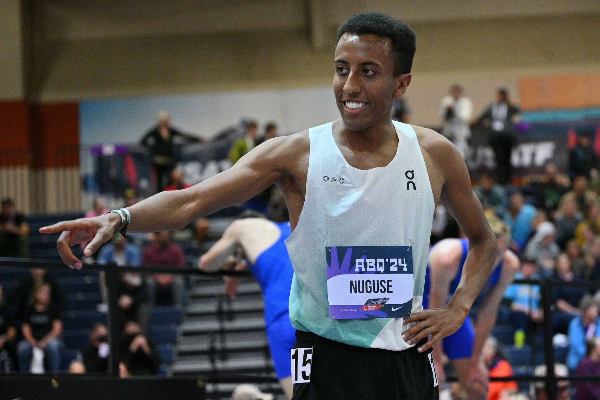 Yared Nuguse at the 2024 USATF Indoor Championships. (Photo by Sam Wasson/Getty Images)