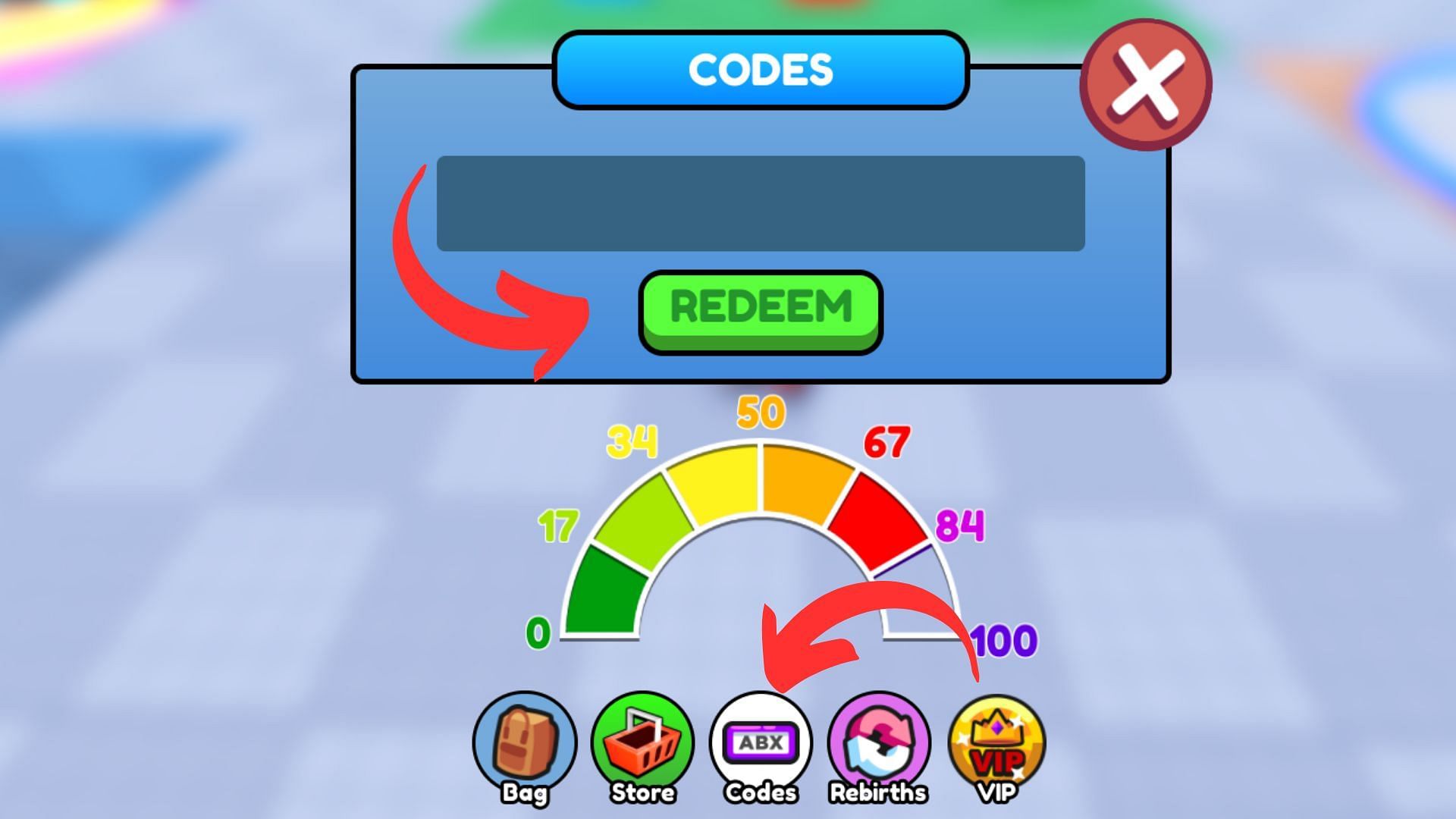 Redeem codes in Skydive Race Clicker (Image via Roblox)