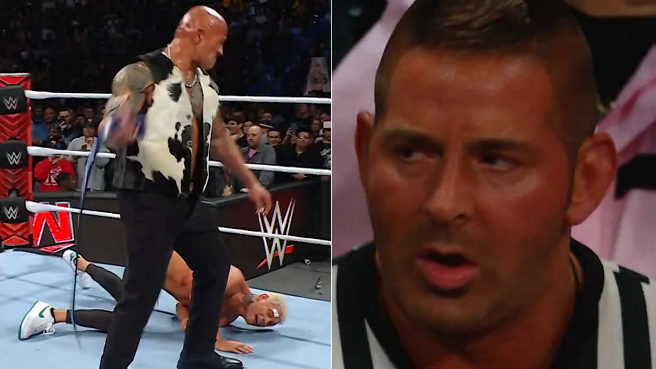 The Rock attacked a referee on RAW (via WWE