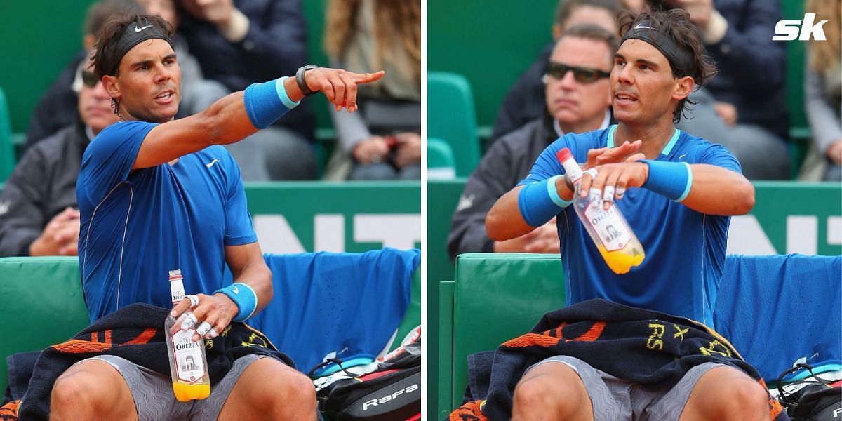 Rafael Nadal was upset at receiving a time violation at the Monte-Carlo Masters