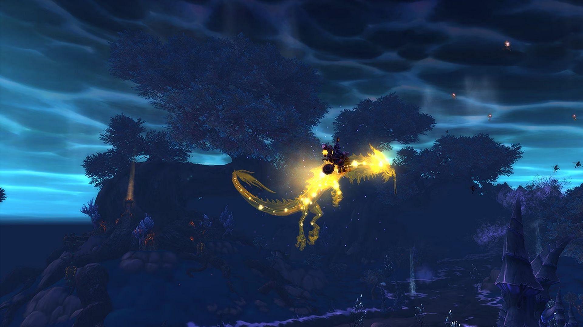 Reins of the Astral Emperor&#039;s Serpent in Mists of Pandaria&#039;s limited-time mode (Image via Blizzard Entertainment)