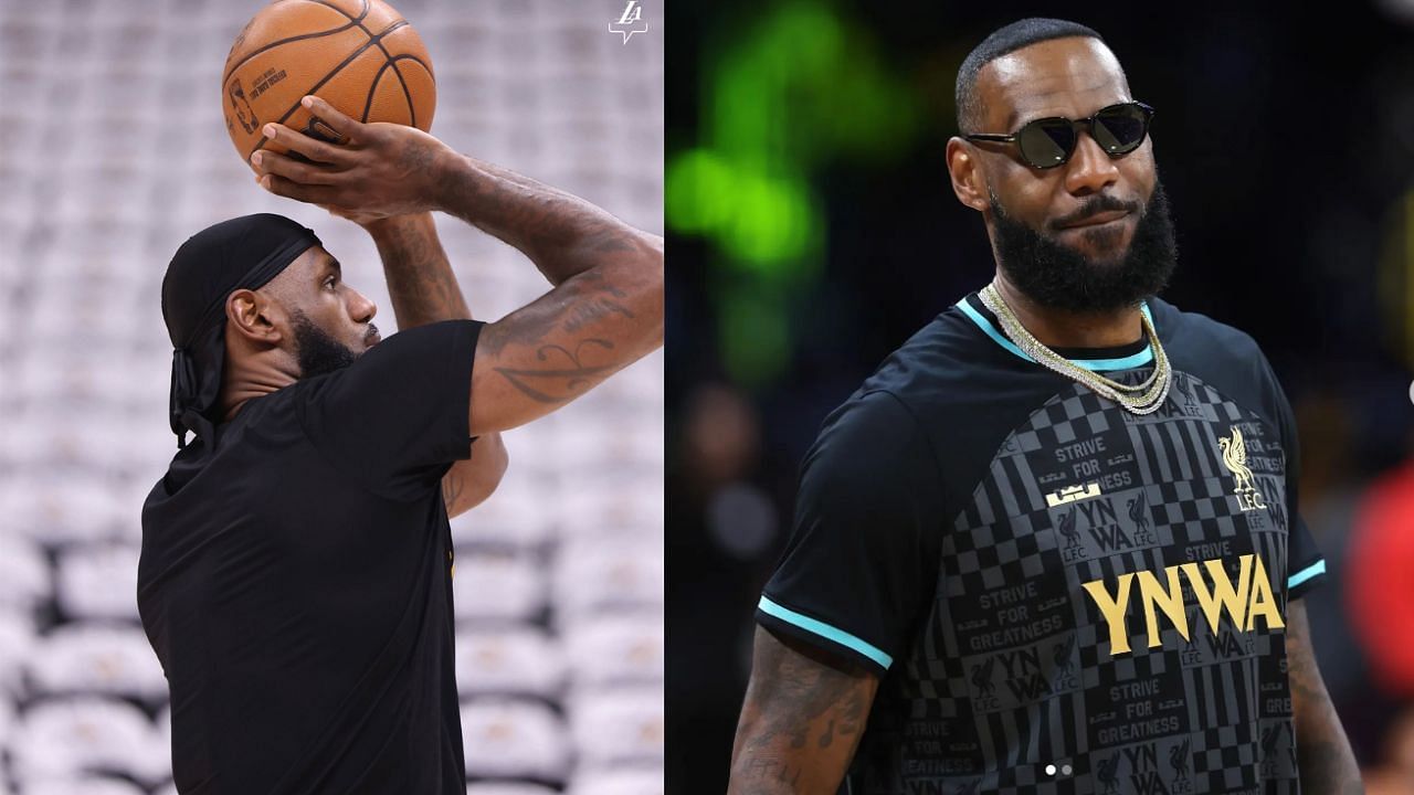 LeBron James arrived for Game 1 of the LA Lakers-Denver Nuggets series covered in an all-black outfit.