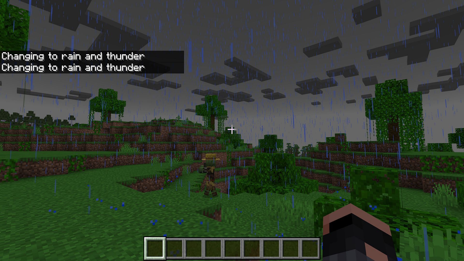The weather command can make testing much quicker (Image via Mojang)