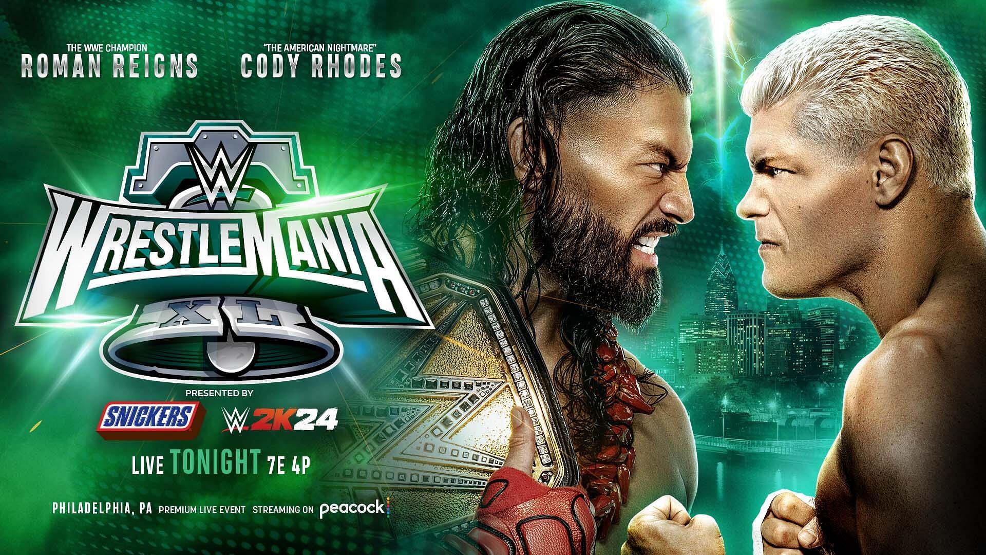 Cody Rhodes will take on Roman Reigns for the Universal Championship in Night 2 of WrestleMania 40 (photo credit: WWE.com)