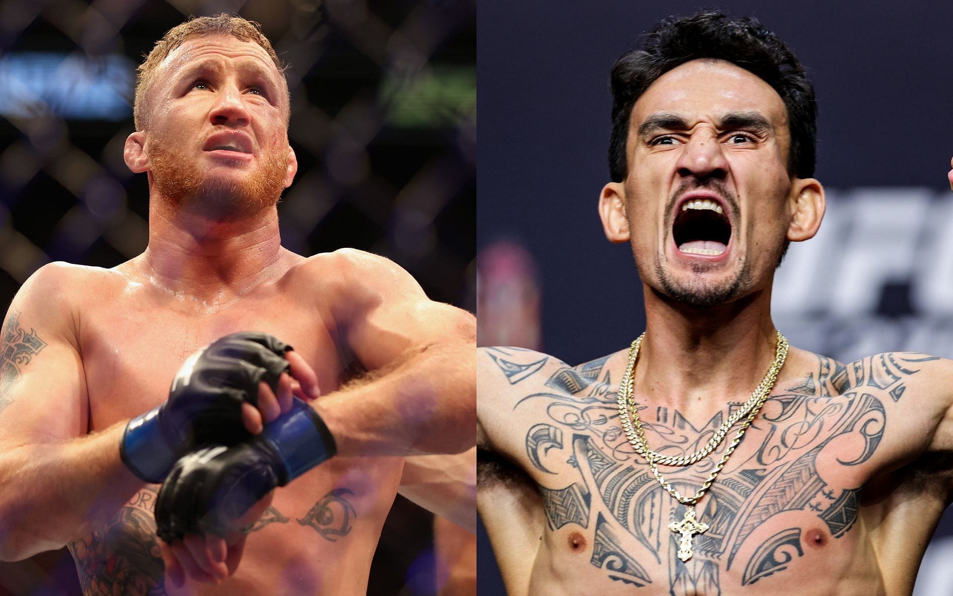 Debunking Justin Gaethje (left) vs. Max Holloway (right) cancellation claims [Image via: Getty Images] 