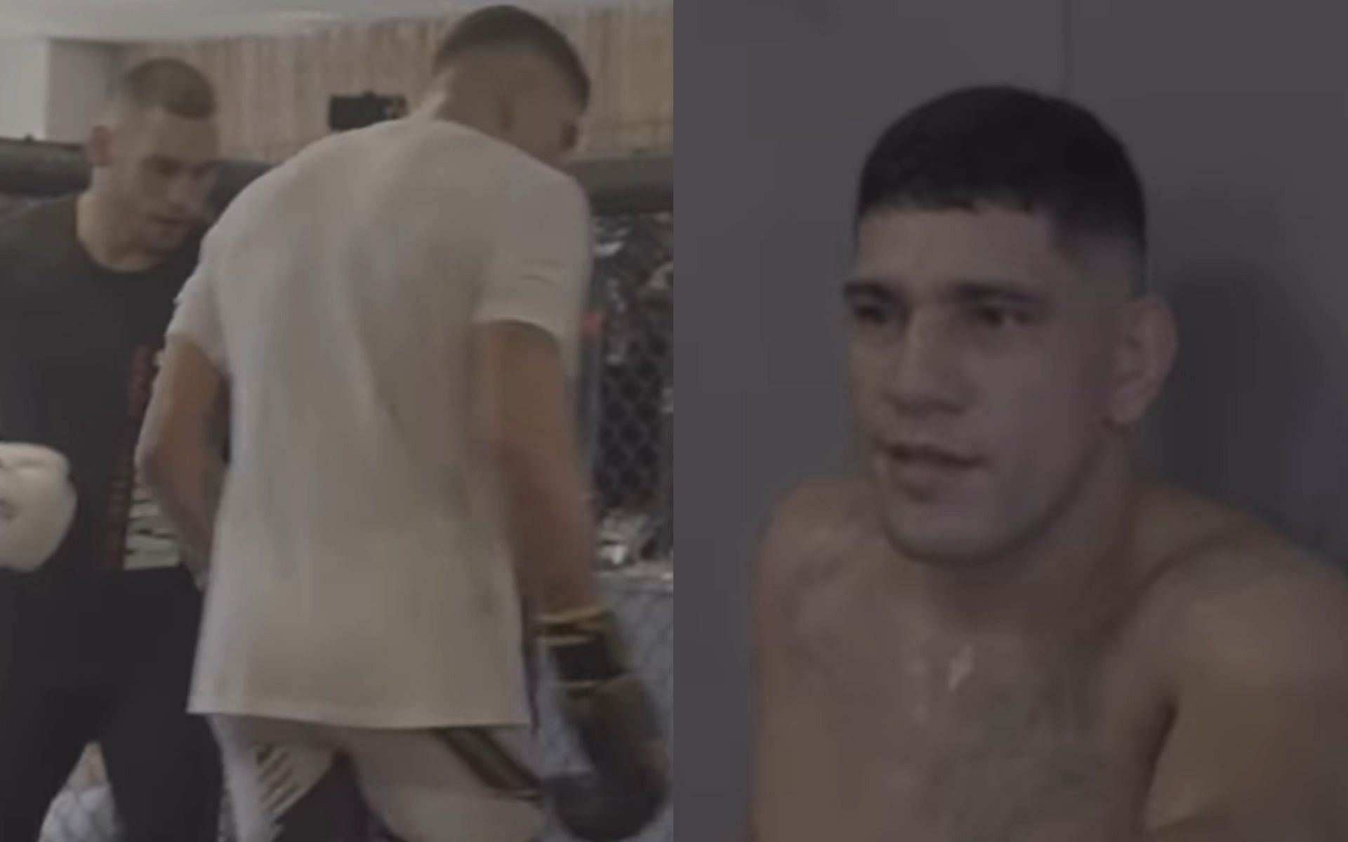 Alex Pereira has revealed footage of himself suffering an injury before UFC 300. [Image via @AlexPoatanPereira on Instagram]