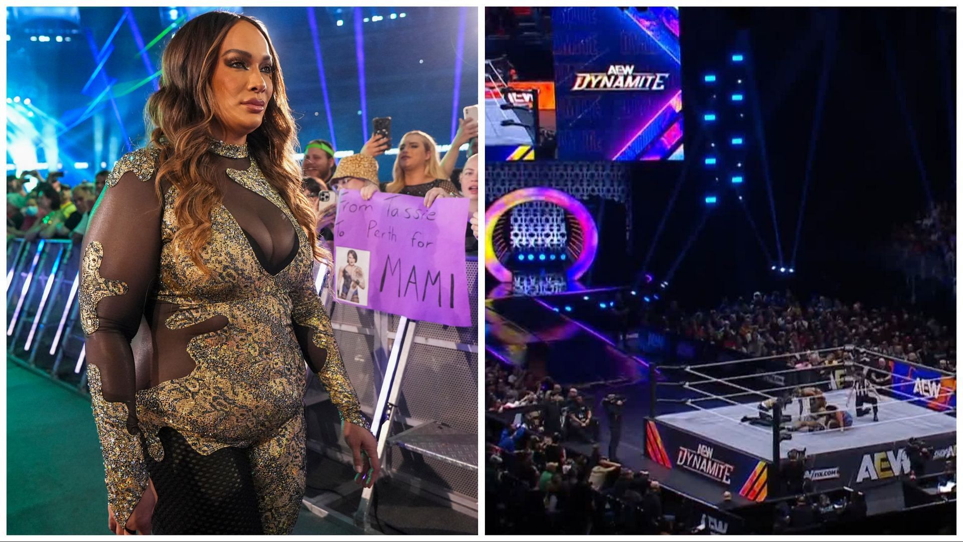 Nia Jax at WWE Elimination Chamber, fans pack local arena for AEW Dynamite