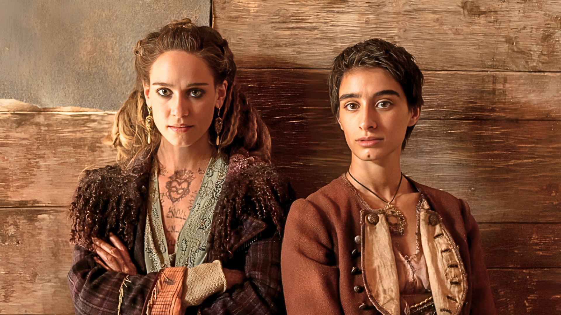 Matilda Anna Ingrid Lutz and Michela De Rossi in Brigands: The Quest for Gold (Image via Netflix)