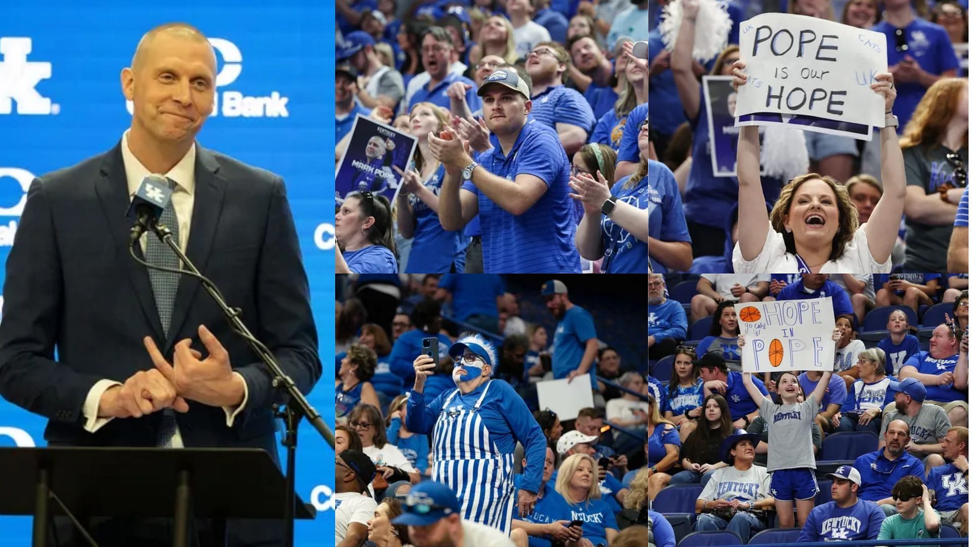 Fans react as Mark Pope introduced as new Kentucky head coach