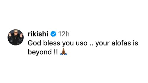 The WWE legend left this comment on Dwayne Johnson's post.