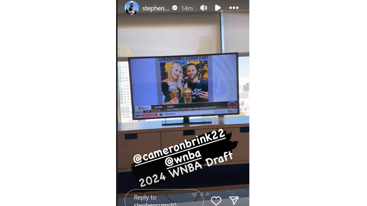 Steph Curry can&#039;t wait for Cameron Brink&#039;s name to be called in the 2024 WNBA Draft.