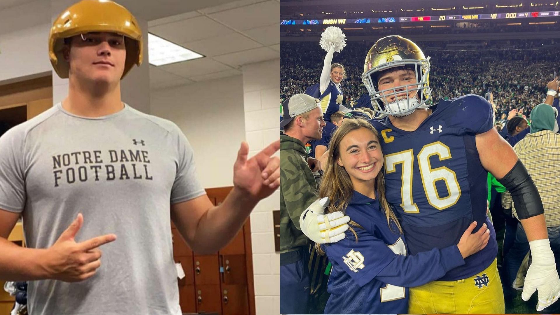 Los Angeles Chargers star Joe Alt and his girlfriend Emillie Meyer 