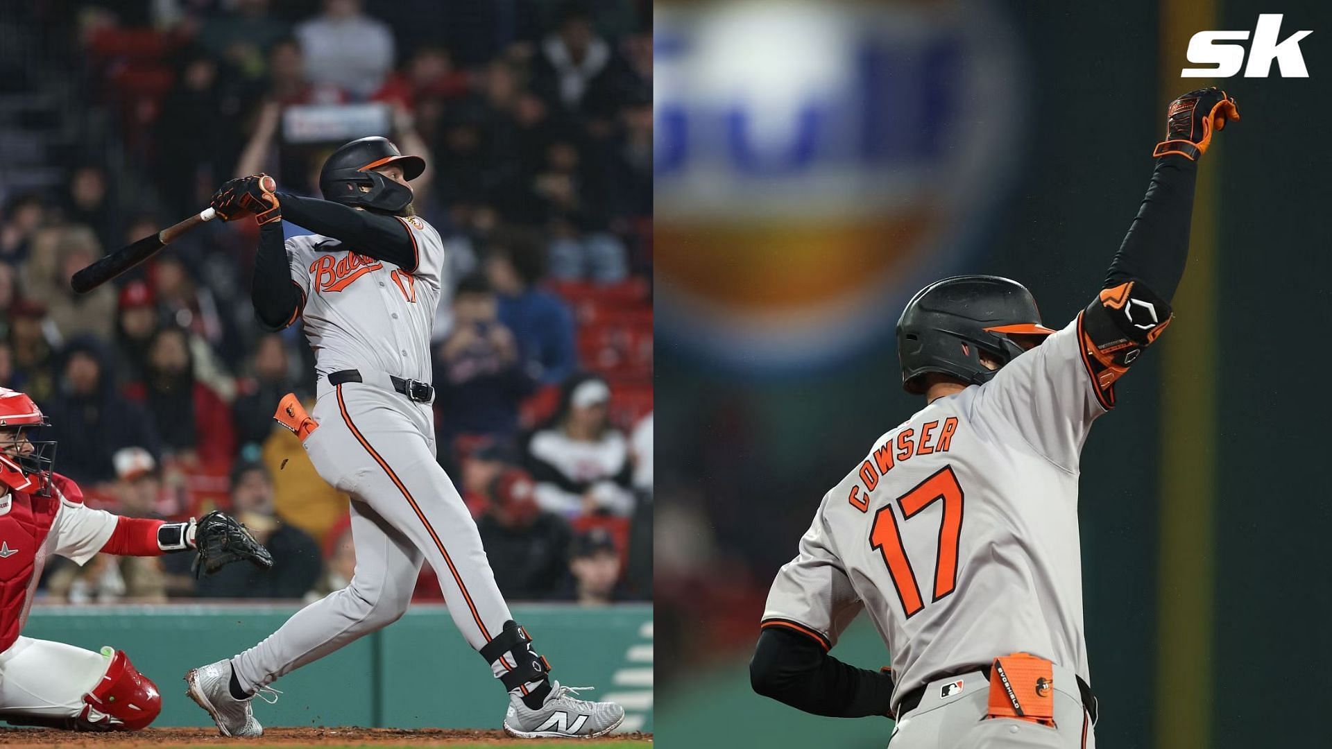 Orioles outfield rookie Colton Cowser lauched his first MLB home run over the Green Monster against the Red Sox