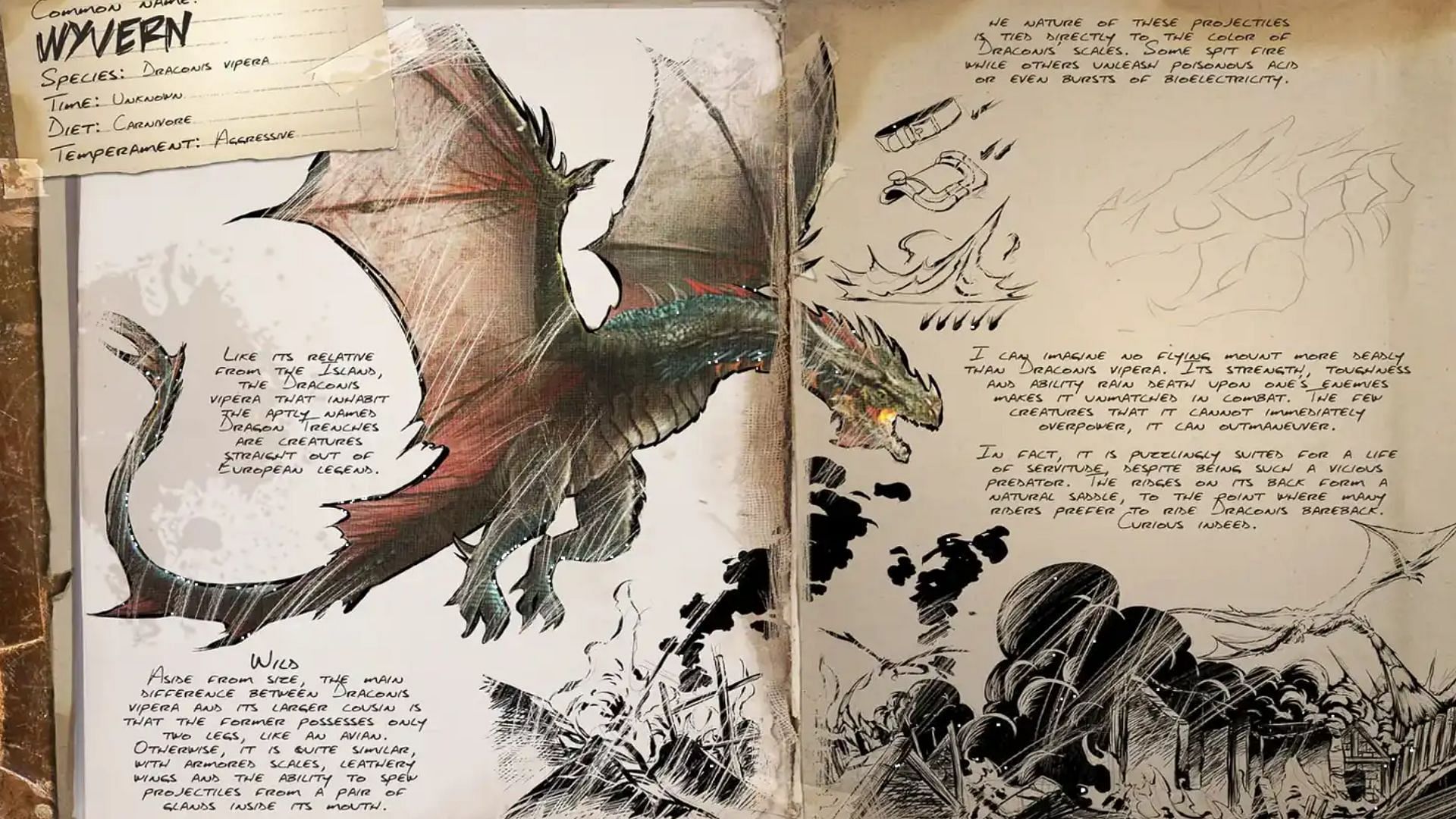 Wyverns are large flying dragon in Scorched Earth and killing them by hand can give you a huge amount of XP (Image via Studio Wildcard)