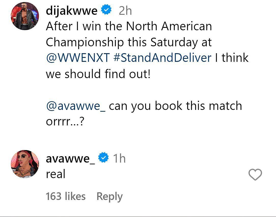Screengrab of Ava&#039;s comment.