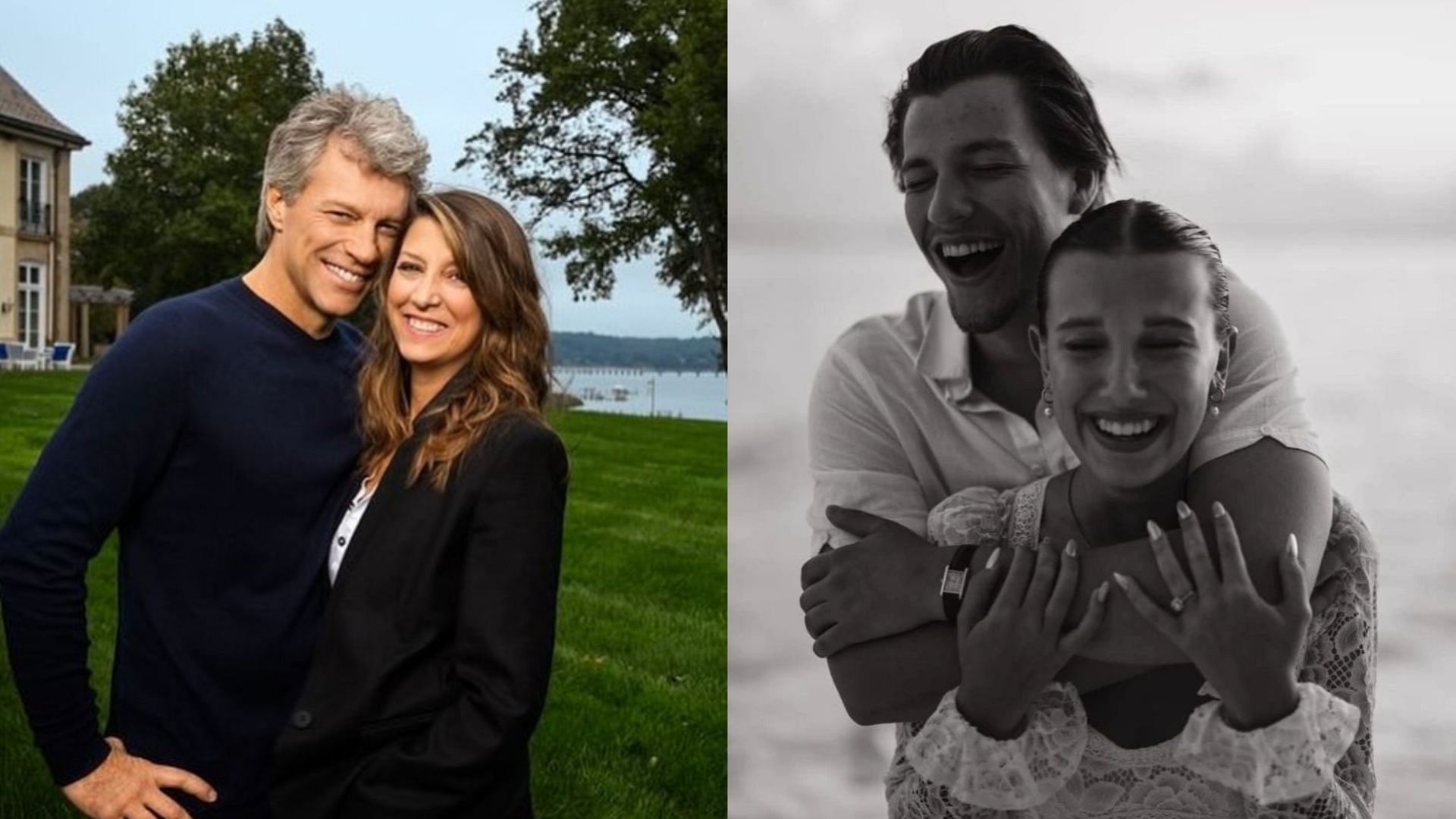 Jon Bon Jovi likened his relationship with his wife to that of his son Jake and Millie Bobby Brown (Image via Instagram/@jonbonjovi, @milliebobbybrown)