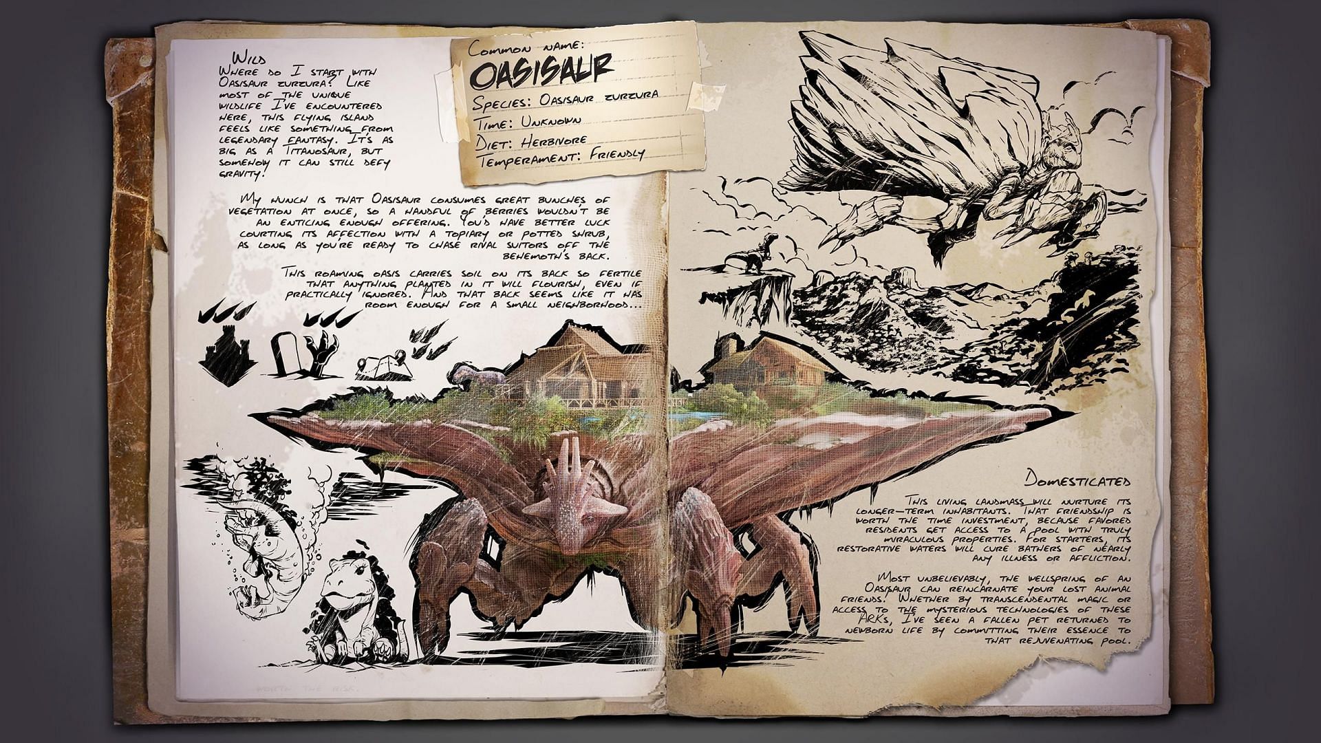 tame Oasisaur in Ark Survival Ascended