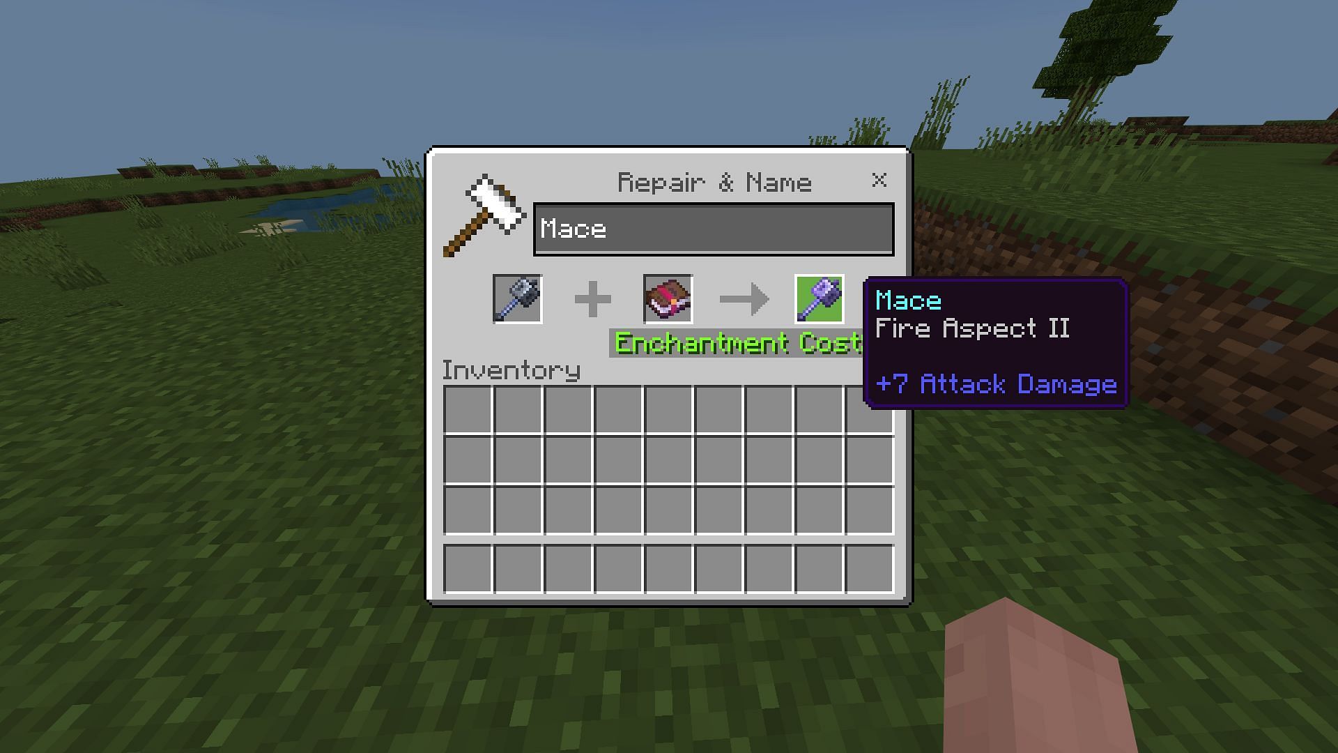All compatible mace enchantments should now apply as expected in Minecraft Preview 1.21.0.23 (Image via Mojang)